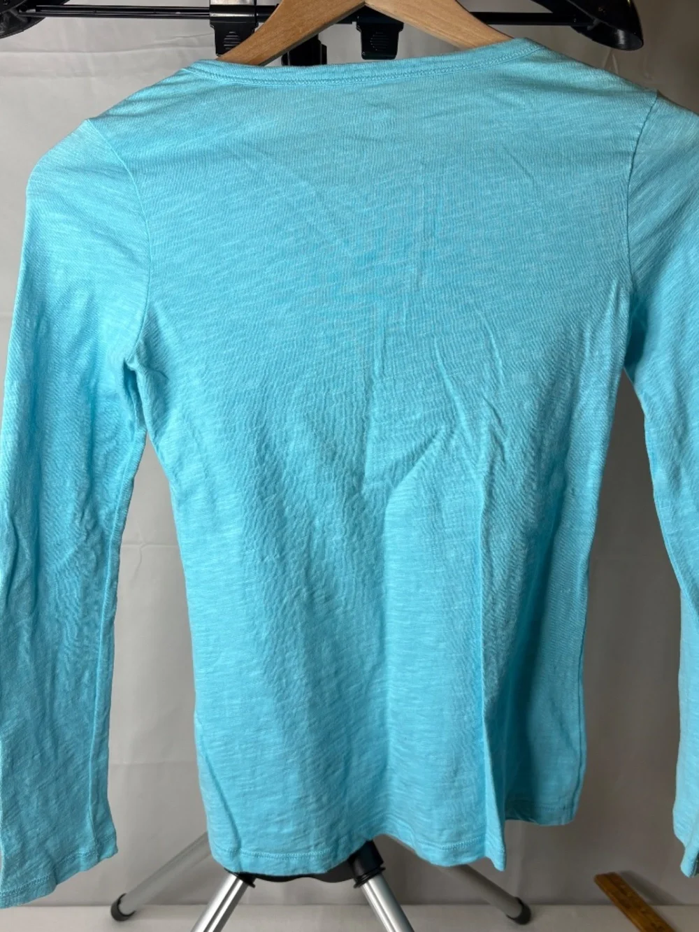 Vintage Justice Blue W/Bows/Flowers/Sequin Long Sleeve Shirt Size 10 Girl's EUC